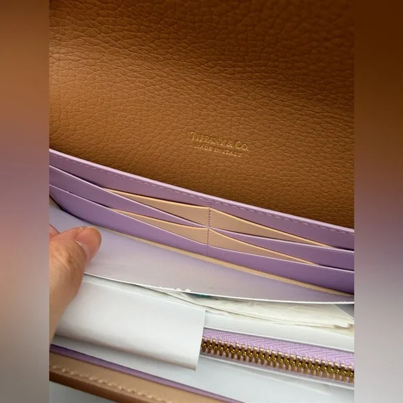 Tiffany & Co. New clay brown Continental Flap Wallet Leather - Picture 8 of 12